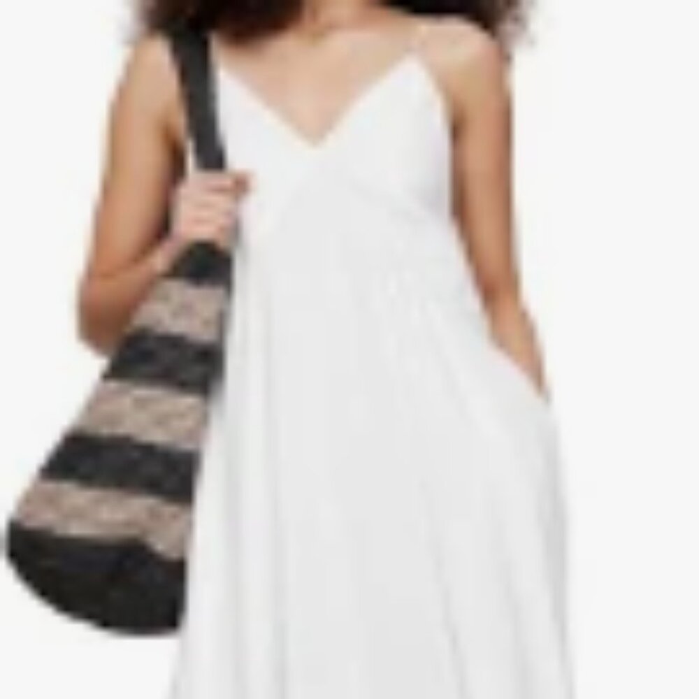 Banana Republic White Linen Maxi Dress
